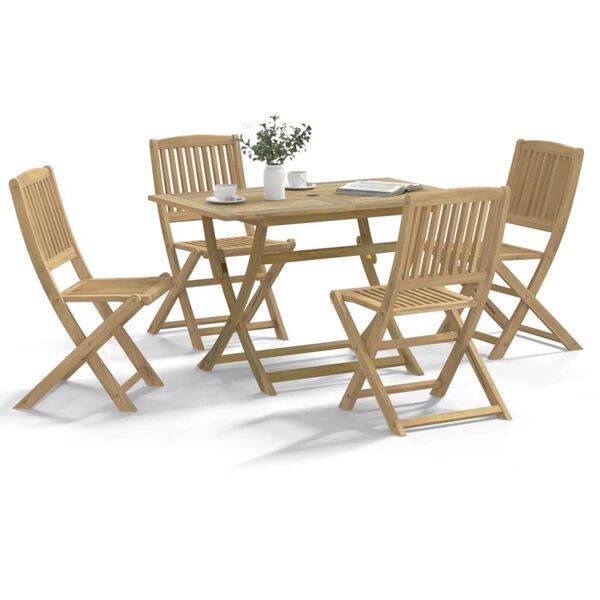 vidaXL 5 Piece Garden Dining Set Solid Wood Acacia