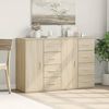 vidaXL Sideboards 2 pcs Sonoma Oak 59x39x80 cm Engineered Wood