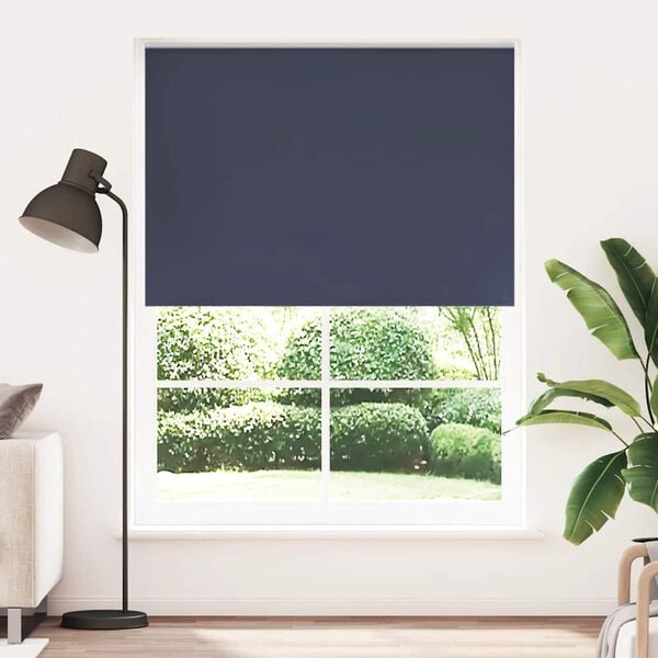 vidaXL Roller blind blackout 144.4x230 cm Fabric Width 140 cm marine