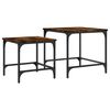 vidaXL Nesting Coffee Tables 2 pcs Smoked Oak Engineered Wood