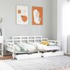 vidaXL Daybed with Drawers without Mattress White 90x190 cm Single Solid Wood