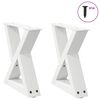 vidaXL Coffee Table Legs 2 pcs White 30x(30-31.3) cm Steel
