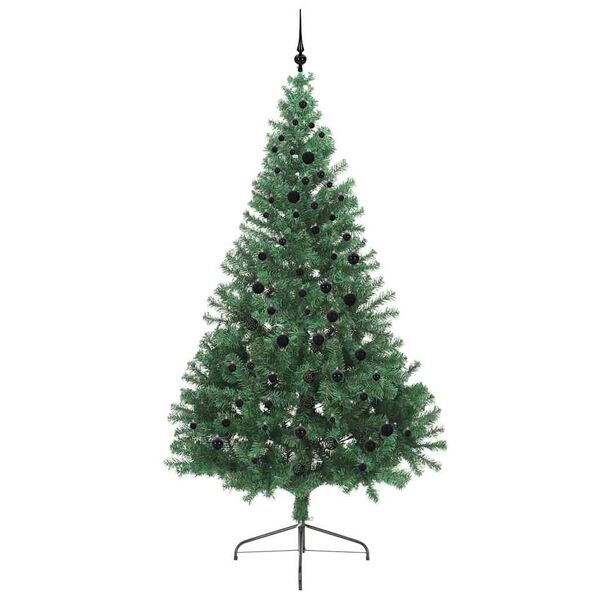 vidaXL Artificial Pre-lit Christmas Tree Green 240 cm PVC