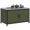 vidaXL Kitchen Storage with Shelf Olive Green 90 x 50 x 53 cm Steel