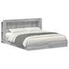 vidaXL Bed Frame with Storage Grey Sonoma 180 x 200 cm Engineered Wood