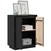 vidaXL Sideboard Black 60x34x75 cm Solid Wood Pine
