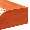 vidaXL Bed Frame Wax Brown 100 x 200 cm Solid Pine Wood