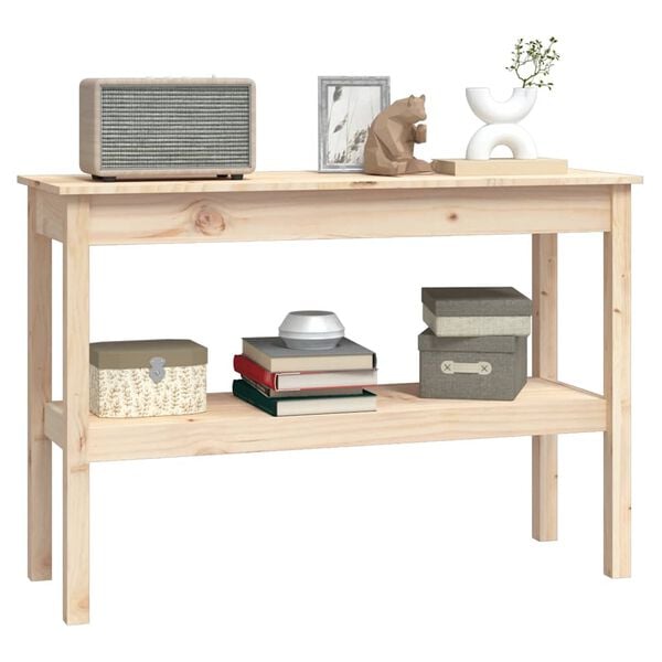 vidaXL Console Table 110x40x75 cm Solid Wood Pine