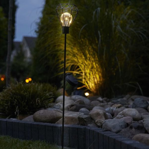 Luxform Solar LED Garden Stick Light Diamond 2 Pack