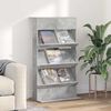 vidaXL Magazine Rack Concrete Grey 70 x 41 x 126 cm Engineered Wood