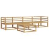 vidaXL Outdoor Sofa Set 5 pcs White 79 x 79 x 37 cm Solid Acacia Wood