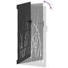 vidaXL Garden Gate with Lock Black 85 x 175 cm Powder-coated steel
