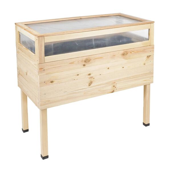HI Raised Bed with Cover 135 L Wood