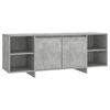 vidaXL TV Cabinet Concrete Grey 130x35x50 cm Engineered Wood