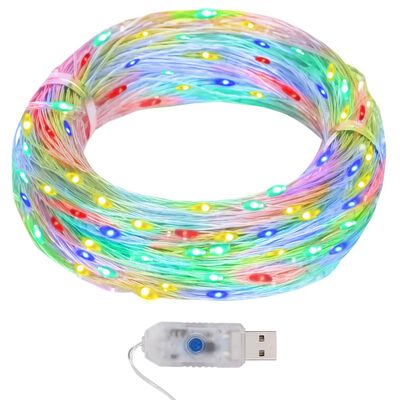 vidaXL LED Micro Fairy String Lights 40m 400 LED Colourful 8 Function