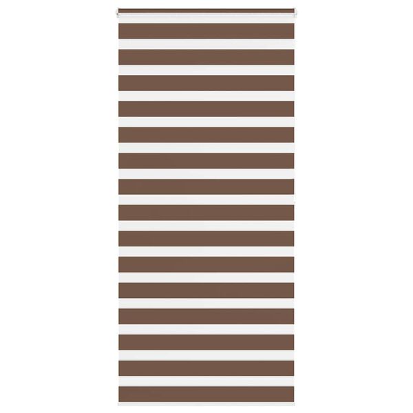vidaXL Zebra Blind Brown 95x200 cm Fabric Width 90.9 cm Polyester