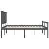 vidaXL Senior Bed without Mattress Grey 160x200 cm Solid Wood