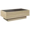 vidaXL Coffee Table with LED Sonoma Oak 90x50x30 cm Engineered Wood