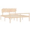 vidaXL Senior Bed without Mattress Super King Size Solid Wood