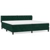 vidaXL Box Spring Bed with Mattress Dark Green 200x200 cm Velvet