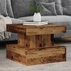 vidaXL Coffee Table with LED Lights Old Wood 50x50x40 cm