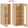 vidaXL Wall Mounted Cabinet Sonoma Oak 34.5x34x90 cm