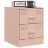 vidaXL Bedside Cabinets 2 pcs Pink 34.5x39x44 cm Steel