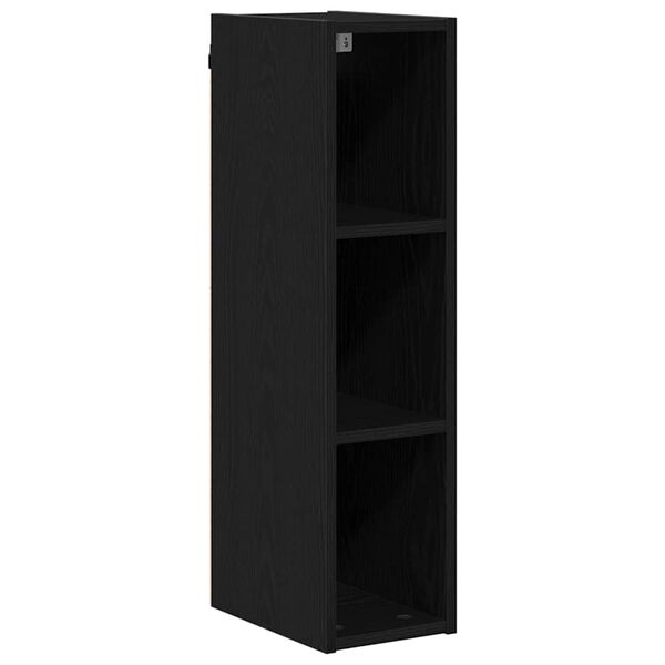 vidaXL Hanging Cabinet Black Oak 20 x 29.5 x 80 cm Engineered Wood