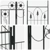 vidaXL Garden Arch with Lock Black 203 x 50 x 218 cm