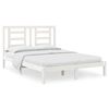vidaXL Bed Frame without Mattress White 140x200 cm Solid Wood Pine