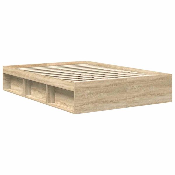 vidaXL Bed Frame without Mattress Sonoma Oak 120x190 cm Small Double Small Double