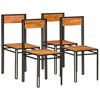 vidaXL Dining Chairs 4 pcs Solid Acacia Wood