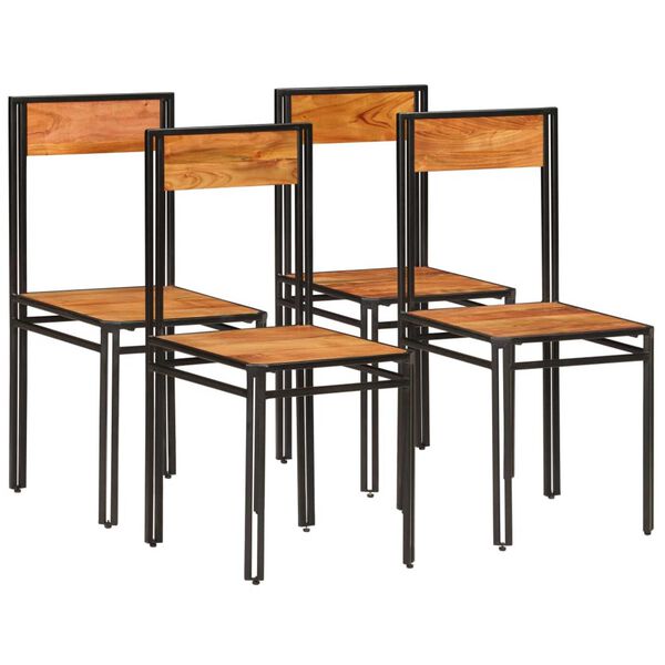 vidaXL Dining Chairs 4 pcs Solid Acacia Wood