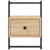 vidaXL Bedside Cabinet Wall-mounted Sonoma Oak 35x30x51 cm Engineered Wood