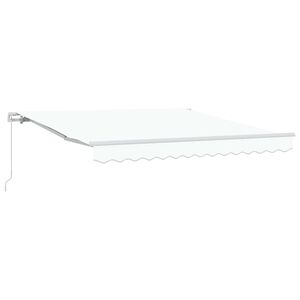 vidaXL Retractable Awning White 350 x 250 cm Polyester and Aluminium