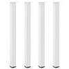 vidaXL Bar Table Legs 4 pcs White 110-112 cm Steel