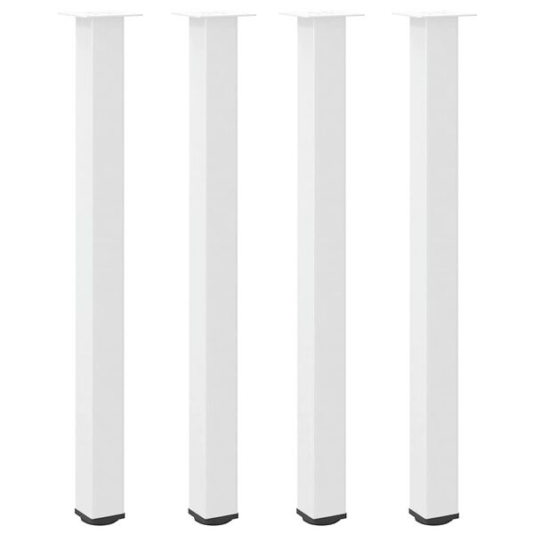 vidaXL Bar Table Legs 4 pcs White 110-112 cm Steel
