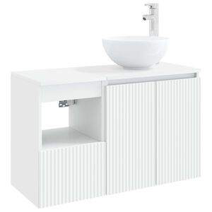 vidaXL Bathroom Furniture Set 2 pcs White Engineered Wood