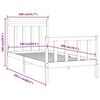 vidaXL Bed Frame without Mattress Solid Wood Pine 100x200 cm