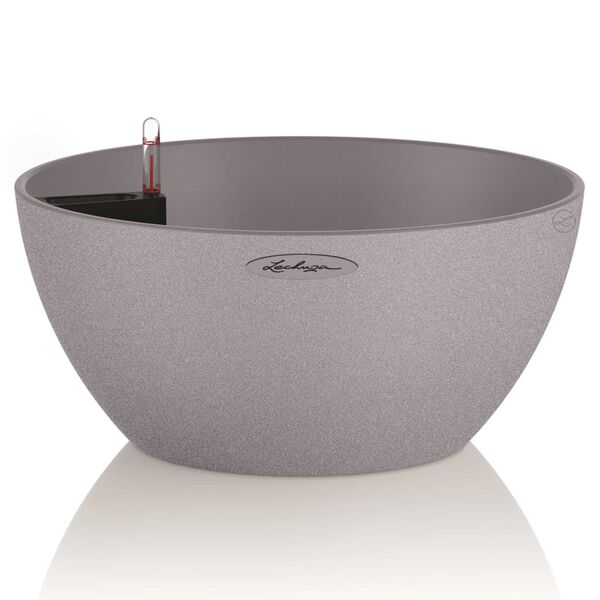 LECHUZA Planter CUBETO Stone 30 ALL-IN-ONE Stone Grey 13830