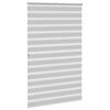 vidaXL Zebra Blind Light Grey 145x200 cm Fabric Width 140.9 cm Polyester