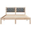 vidaXL Bed Frame Light Grey 140 x 200 cm Solid Pine Wood