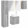 vidaXL Bathroom Cabinet Set 5 pcs Grey Sonoma Engineered Wood