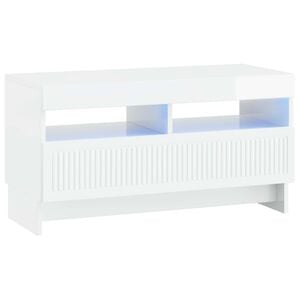 vidaXL LED TV Cabinet ALKMAAR 81 x 35 x 43 cm High Gloss White