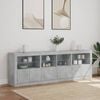 vidaXL Sideboard with LED Lights Concrete Grey 202x37x67 cm