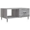 vidaXL Coffee Table Grey Sonoma 90 x 50 x 40 cm Engineered Wood
