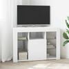 vidaXL Corner LED TV Cabinet White 100x40x68cm Engineered Wood