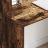 vidaXL Desk with Shelf Smoked Oak 102 x 50 x 124 cm Engineered Wood