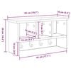 vidaXL Wall-Mounted Coat Rack White 50 x 16 x 26 cm Engineered wood