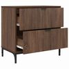 vidaXL Bedside Table Brown oak 63.5 x 36 x 61 cm Engineered wood